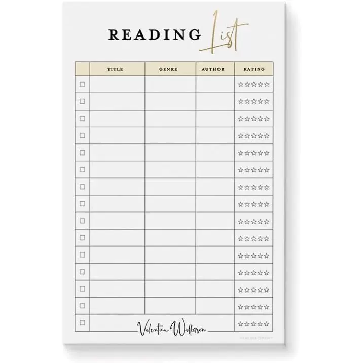 书签卡纸读书清单亚马逊厂家卡片书迷专用个性化定 制阅读清单