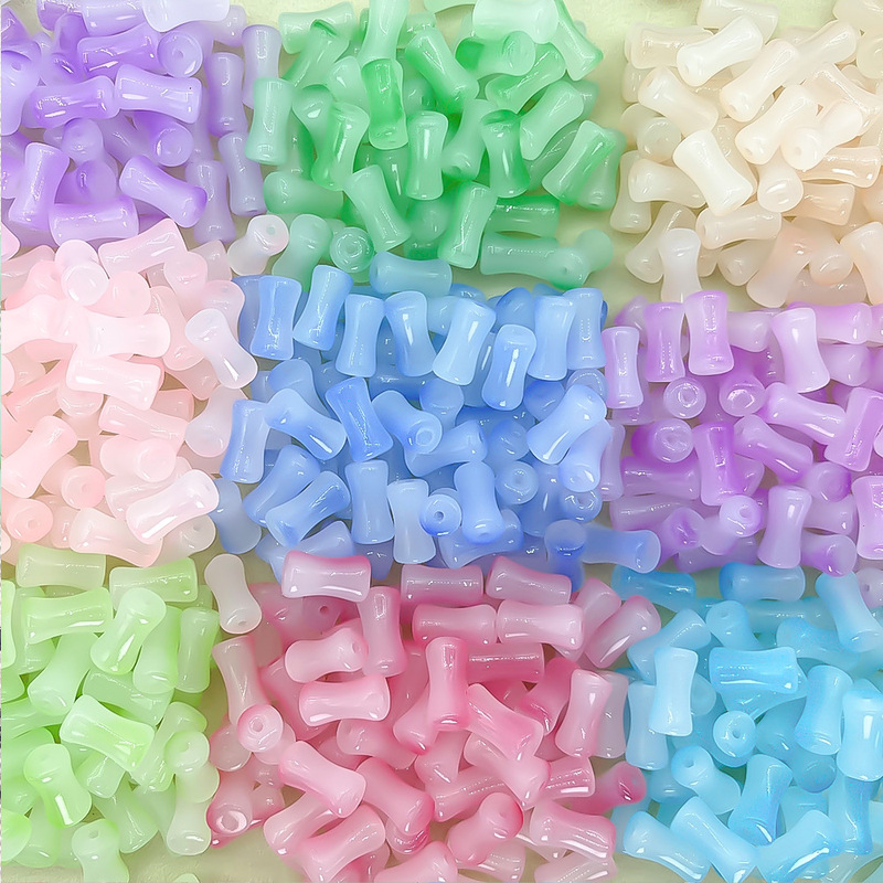 6X12Mm Chinese Style Gradient Bamboo Glass Bracelet Beads Loose Beads Handmade DIY Jewelry Bracelet Glass Beads