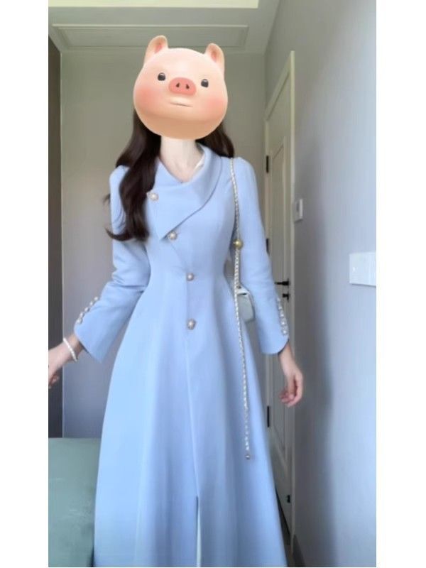 法式温柔风高级感长款收腰修身风衣小众时尚气质感外套女2025秋季|undefined