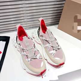 夏季新款王俊凯明星同款百搭老爹鞋休闲透气红底鞋休闲男女潮情侣