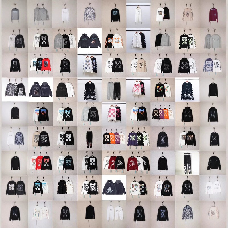 Cross-Border Trendy Brand High-End Version Off-White Cross Arrow New Collection of Hoodies and Sweatpants Unisex