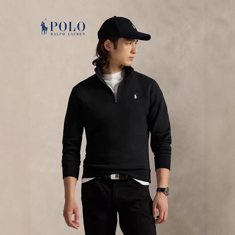 Cross-Border Dropshipping Raph Lauren/Ralph Lauren Men's Clothing 2025 Autumn Zip-Up Sweatshirt Pullover