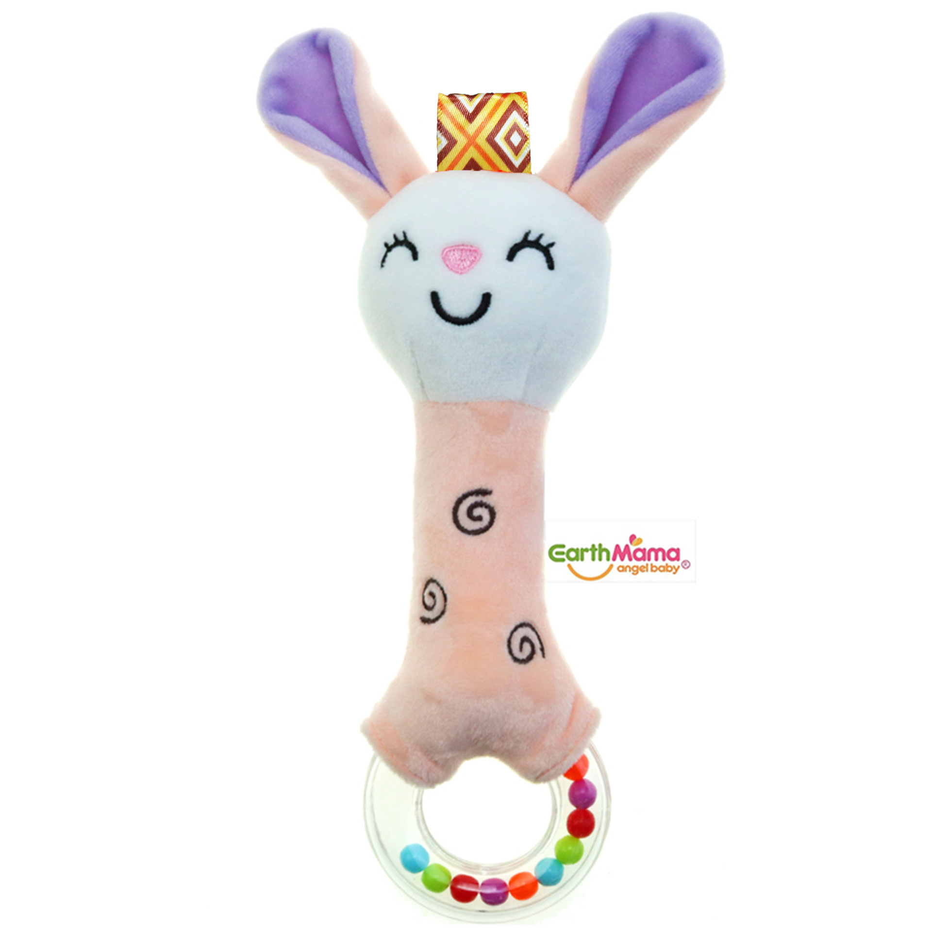 Fábrica al por mayor Earthmama anillo sonajero padre-hijo calmante juguete agarrar felpa sonajero