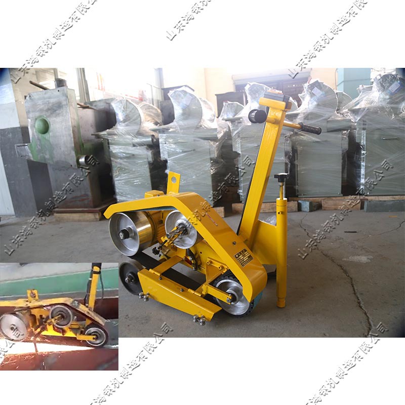 手推式平面钢板打磨机 钢板焊缝砂带机 拼接钢板焊缝余高磨平机