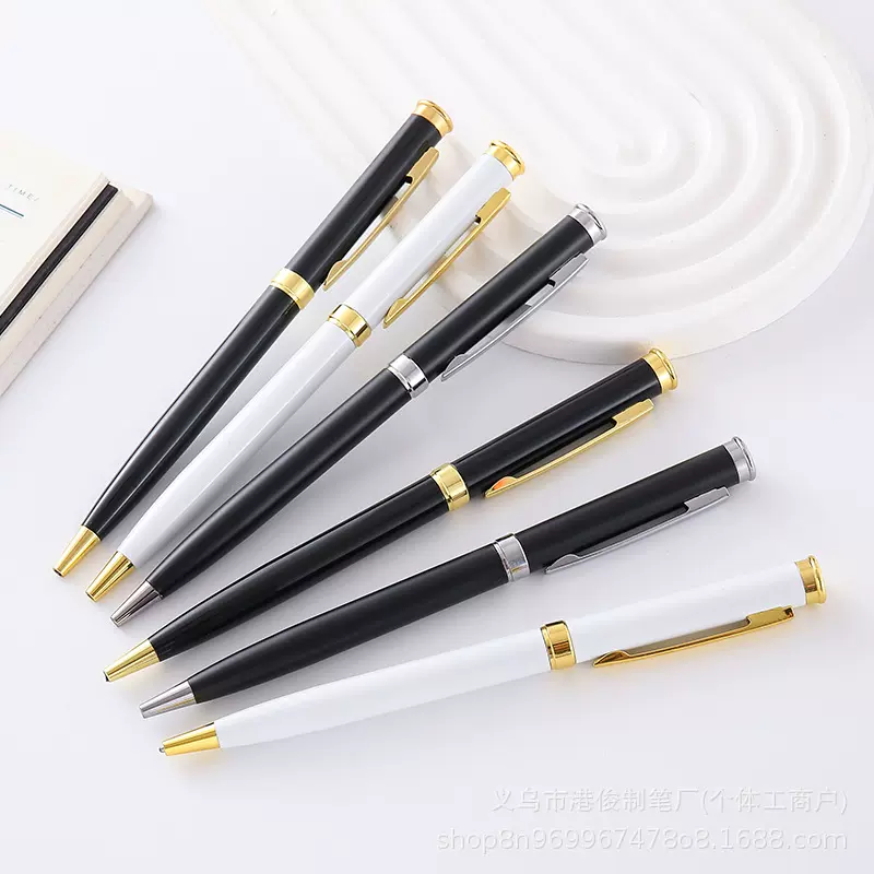 厂家批发 多色大钻石圆珠笔学生商务办公金属笔 广告印制LOGO