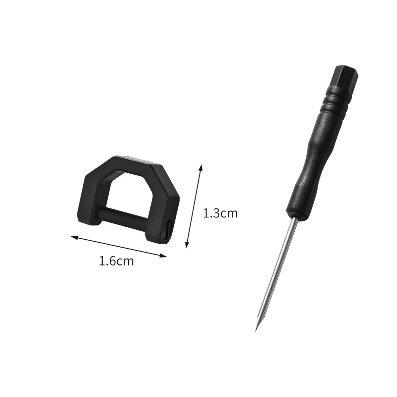 Mini hebilla de herradura de aleación de titanio con destornillador llavero de coche al aire libre al por mayor hebilla en forma de D portátil multifunción