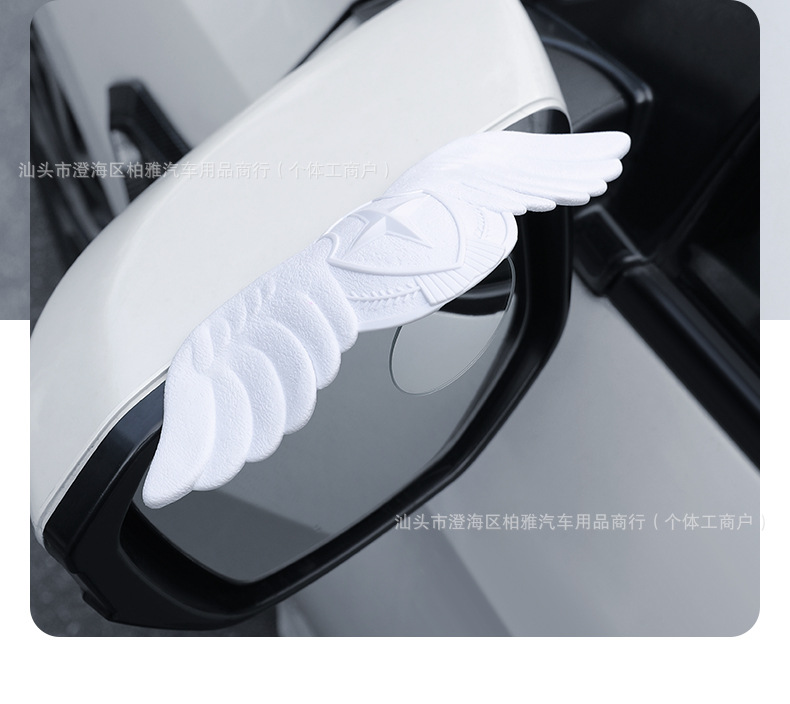 Factory direct 2-in-1 rearview mirror blind spot mirror with rain visor, TPE high-definition glass, wide-angle, rainproof, universal blind spot mirror