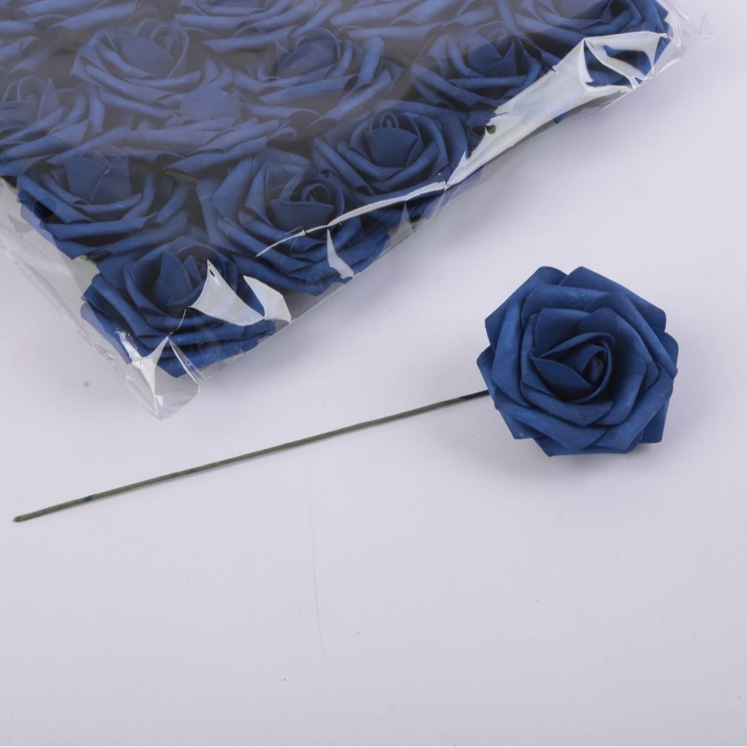 Suministro teñido de espuma de PE cabeza de flor alta simulación de color gradiente rosa de San Valentín arco de mano de flores