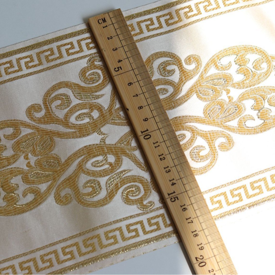 18cm de ancho cinta satén bolsa mongol hanfu corredor mesa cama decoración ensanchado cortina costura encaje