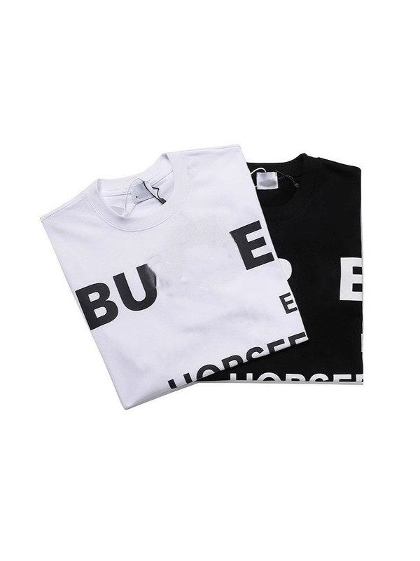 Bajia 2025 新しい夏のカジュアル BBR レタープリント純綿ラウンドネック半袖 Tシャツ男性と女性のカップルトップス|undefined