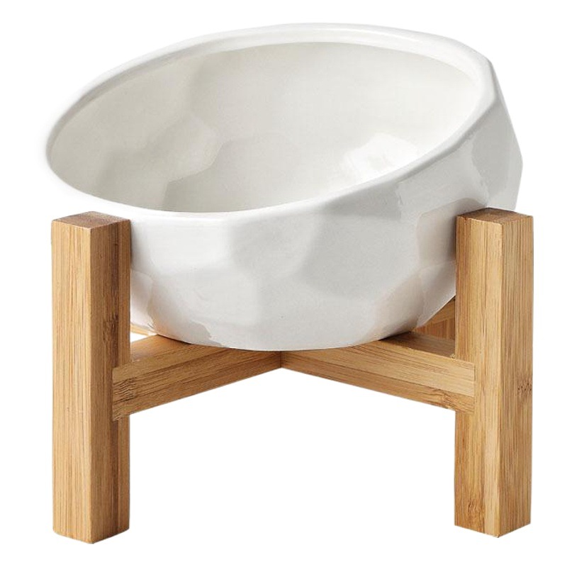 Tazón para mascotas boca oblicua gato tazón de comida tazón de perro cubo francés tazón de comida gran capacidad pie alto oblicuo boca tazón perro grande tazón de cerámica