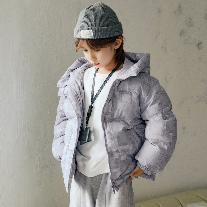 Boys' Short down Jacket, Winter Thickened Children's down Coat, Medium and Large Children's Clothing, 90% Down, 4282