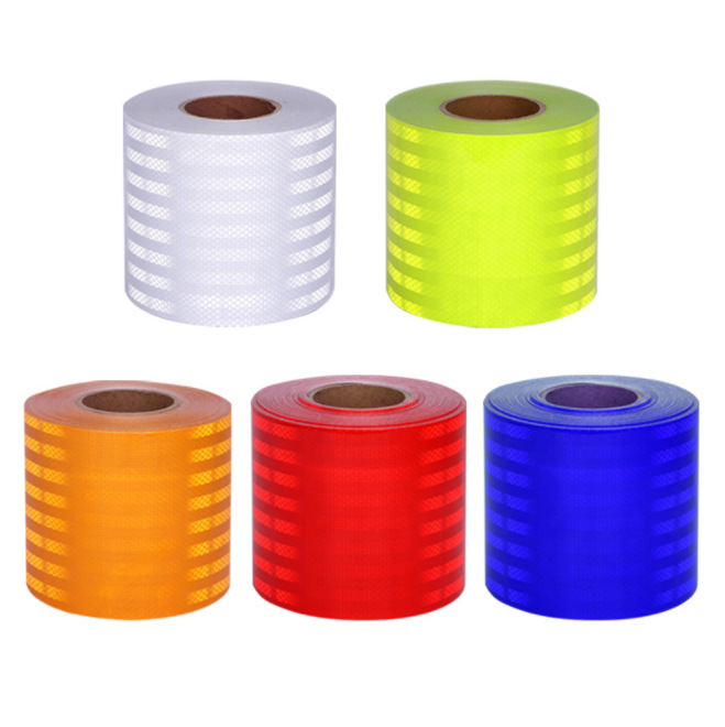 汽车身高强反光警示纯红黄白荧光黄胶带夜反光膜防水防晒反光贴条