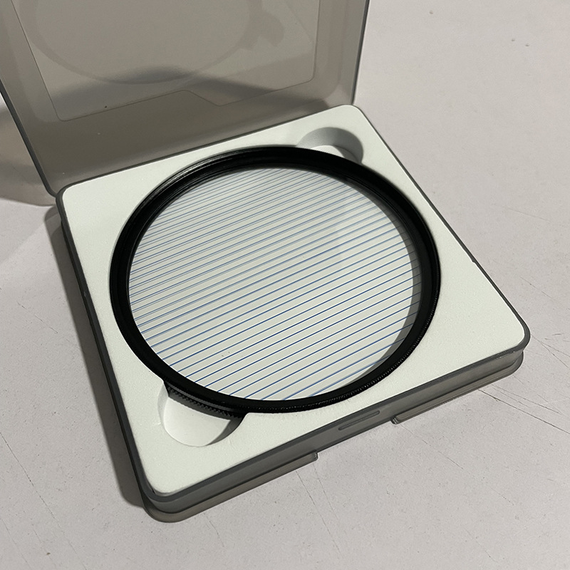 Filtro de banda de efecto de llamarada azul pantalla ancha de película de estilo deformado FILTRO DE CÁMARA DE efecto especial cepillado