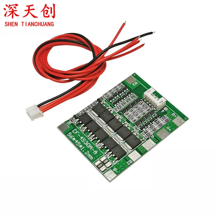 Четыре струны 4 струны 14.8V 16. защитная пластина 30A разрядная лента сбалансированная 18650 батарея защитная пластина с проводом