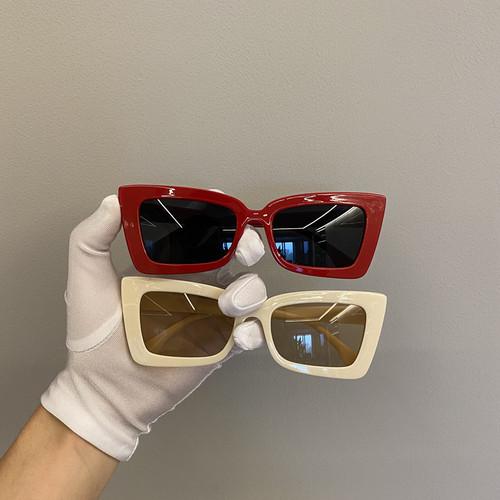 European and American retro new sunglasses, cat-eye personality, Korean style square frame glasses, street photography, concave shape, cool trendy sunglasses for men and women