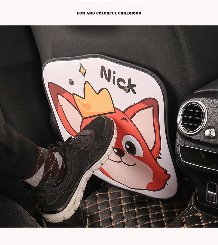 2024 car seat cushion four seasons universal seat back four seasons universal cute cartoon high-end car seat back anti-kick pad
