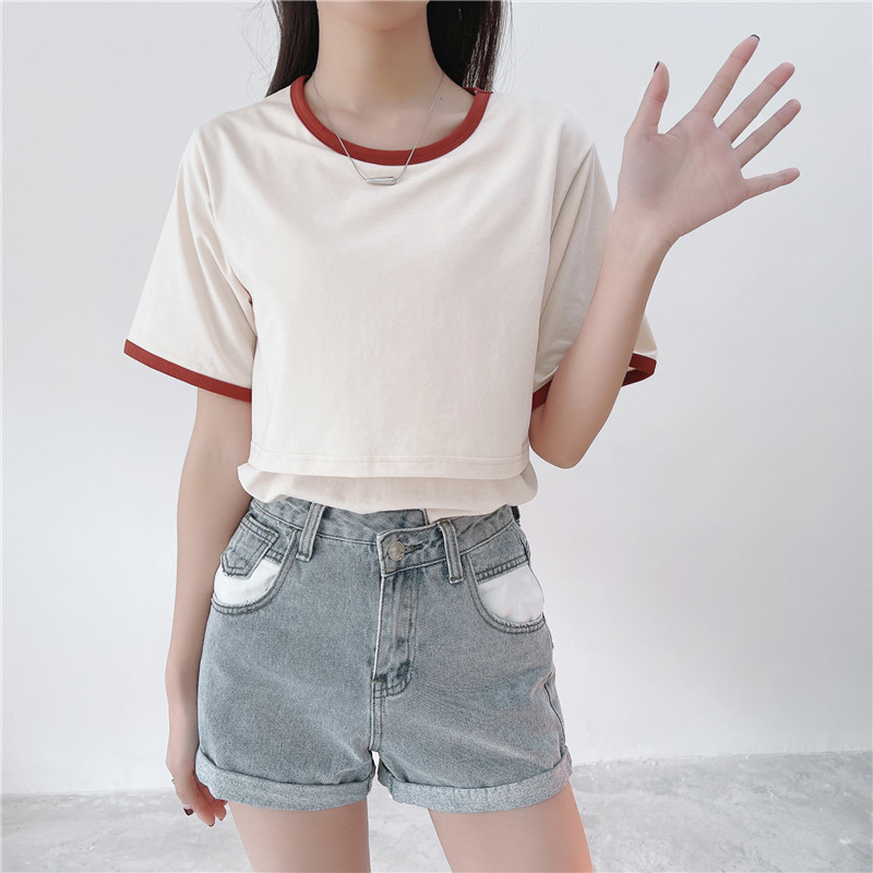 95 % Baumwolle, Umstands-Mutter-Still-T-Shirts, Stillen, Schwangerschaft, Rundhalsausschnitt, kurze Ärmel, Out Wear Still-T-Shirt – Detail 21
