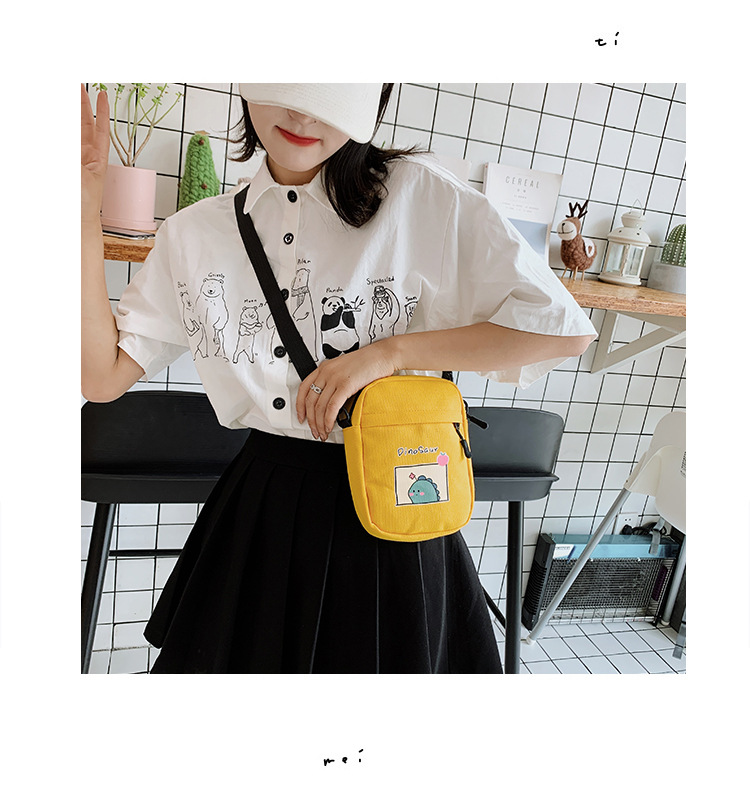 Summer small crossbody bag for girls, new small square crossbody bag for women, Japanese style small crossbody bag, casual retro style crossbody bag undefined