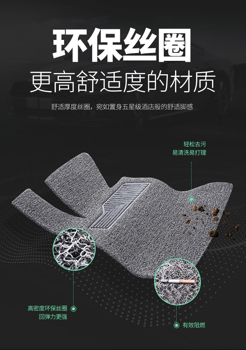 Suitable for Aito M5 Wire Ring Floor Mats 24-25 Models, Non-Slip, Wear-Resistant, Waterproof and Durable Car-Specific Floor Mats