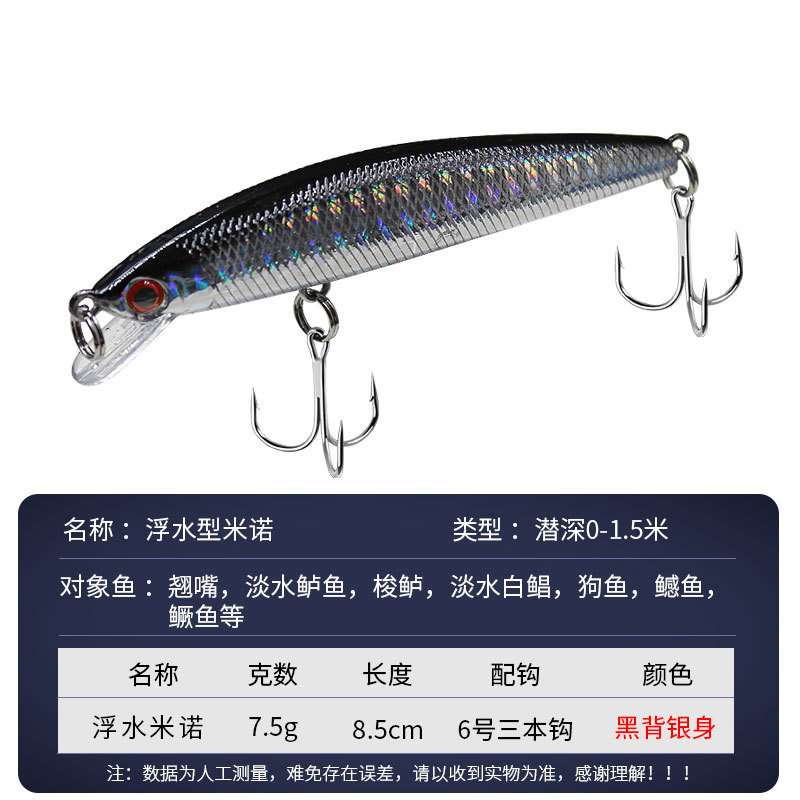 8,5 cm 7,5g de cebo Minoluya cebo falso biónico de calamar cebo artificial de cebo duro artes de pesca comercio electrónico transfronterizo
