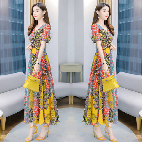 Long shiffon summer beach dress