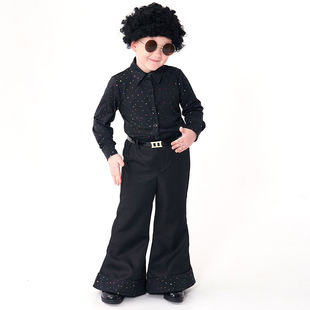 Halloween Costume 70S Disco Sequin Singer Model Catwalk Performance Retro Hippie Performance Suit