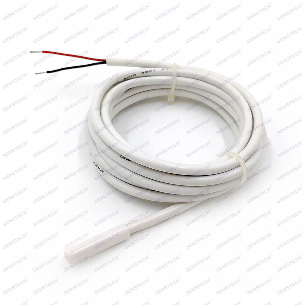 深思泰厂家温度传感器地暖测温白色探头线NTC100K ABS外壳注塑