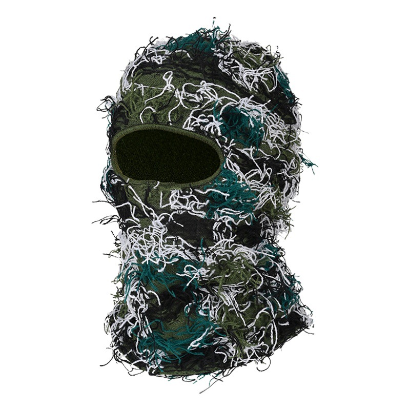 Mascarilla facial tejida, pasamontañas de lana acrílica, gorro cálido para Halloween, Halloween transfronterizo.