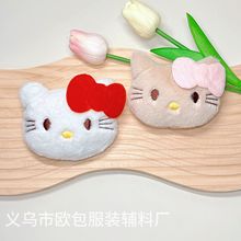 卡通毛绒KT猫玩偶蝴蝶结 DIY包包服装猫咪公仔配饰围巾辅料鞋袜