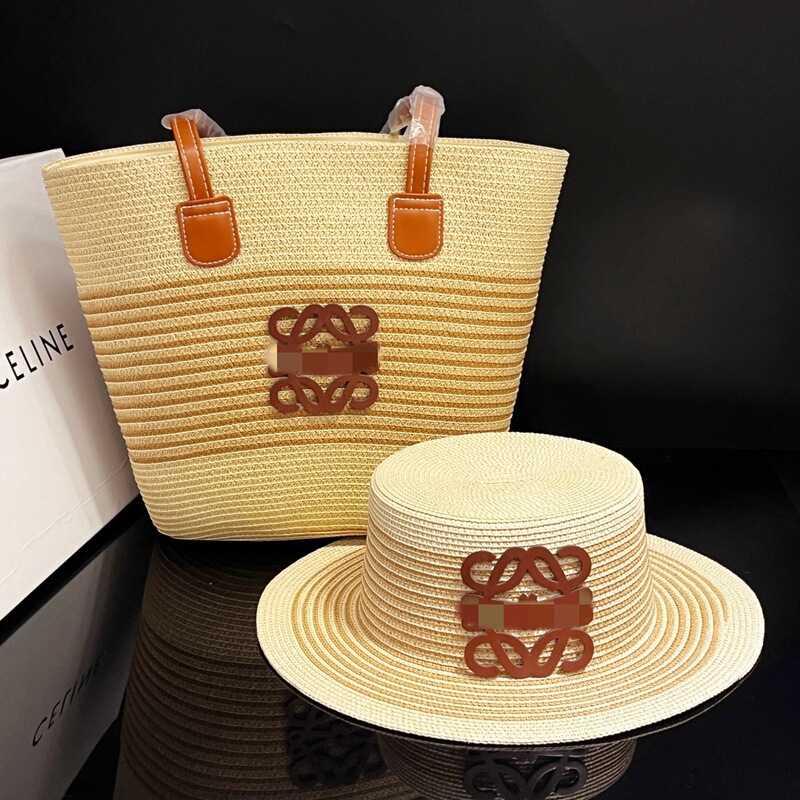2026 Luo Wei Straw Hat Bag Two-Piece Set Tote Bag Large Capacity Shoulder Bag Retro Casual Handbag Beach Bag 2026 Luo Wei Straw Hat Bag Two-Piece Set Tote Bag Large Capacity Shoulder Bag Retro Casual Handbag Beach Bag