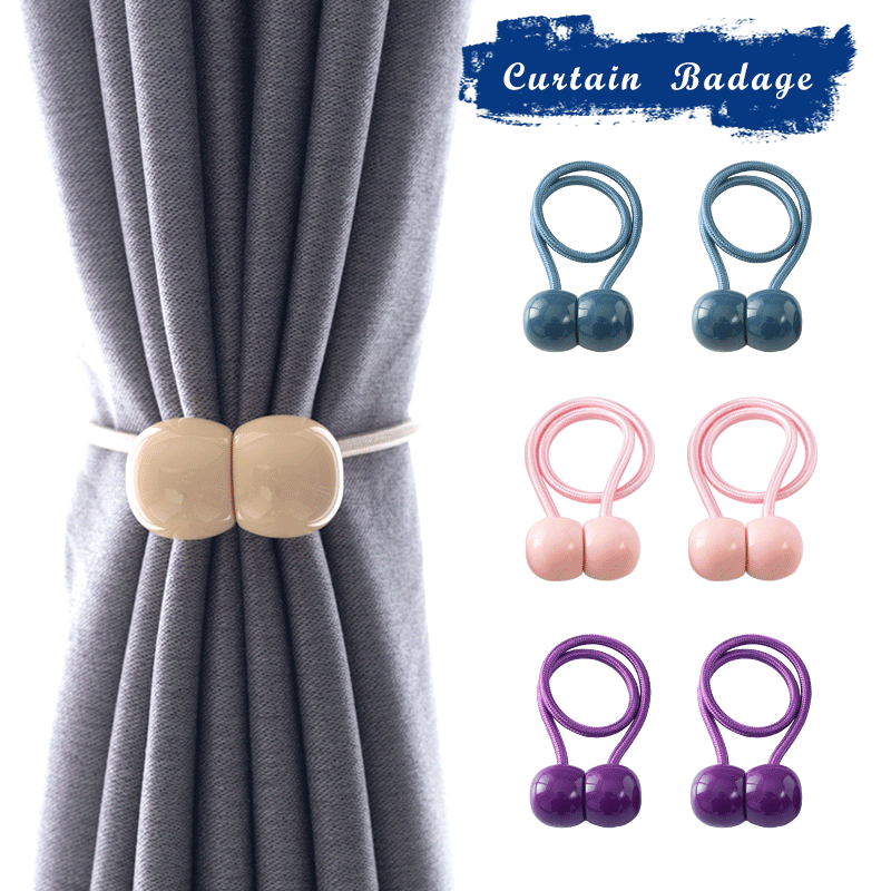 新款现代简约烤漆防水窗帘绑带磁扣跨境货源免打孔窗帘扣适用浴室