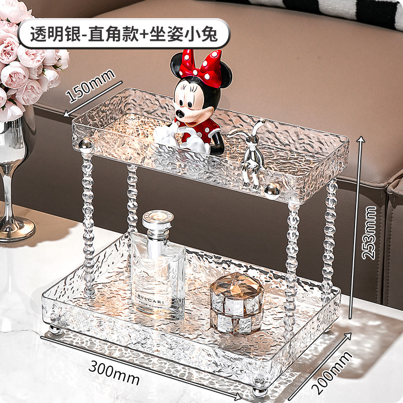 アクリル透明化粧品収納ケーストイレ化粧台スキンケア香水棚デスクトップ収納棚|undefined
