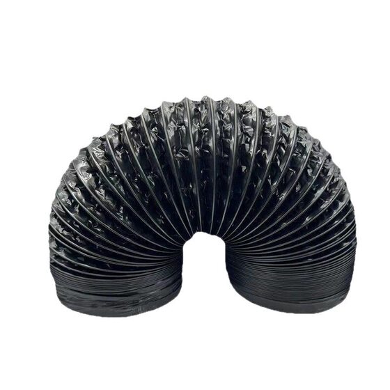 Manufacturer Supply Black PVC Range Hood Ventilation Pipe Thickeneded Aluminum Foil Double-layer Retractable Exhaust Pipe
