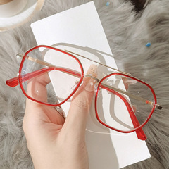 New Metal Double Bar Personal Trendy Fashion Streetwear Natural Makeup Unisex Same Style Simple Finished Product Myopia 50-600 Degrees