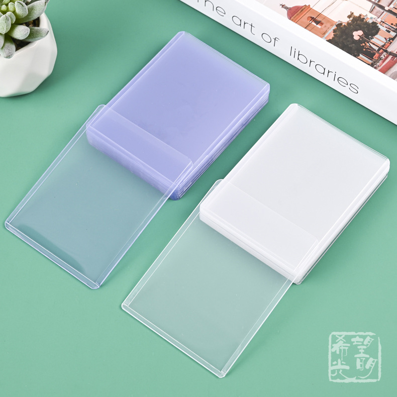 Transfronterizo 35pt duro titular de la tarjeta PVC transparente titular de la tarjeta de laminación B8 titular de la tarjeta pequeña tarjeta Goo titular de la tarjeta de juego aidou image 5