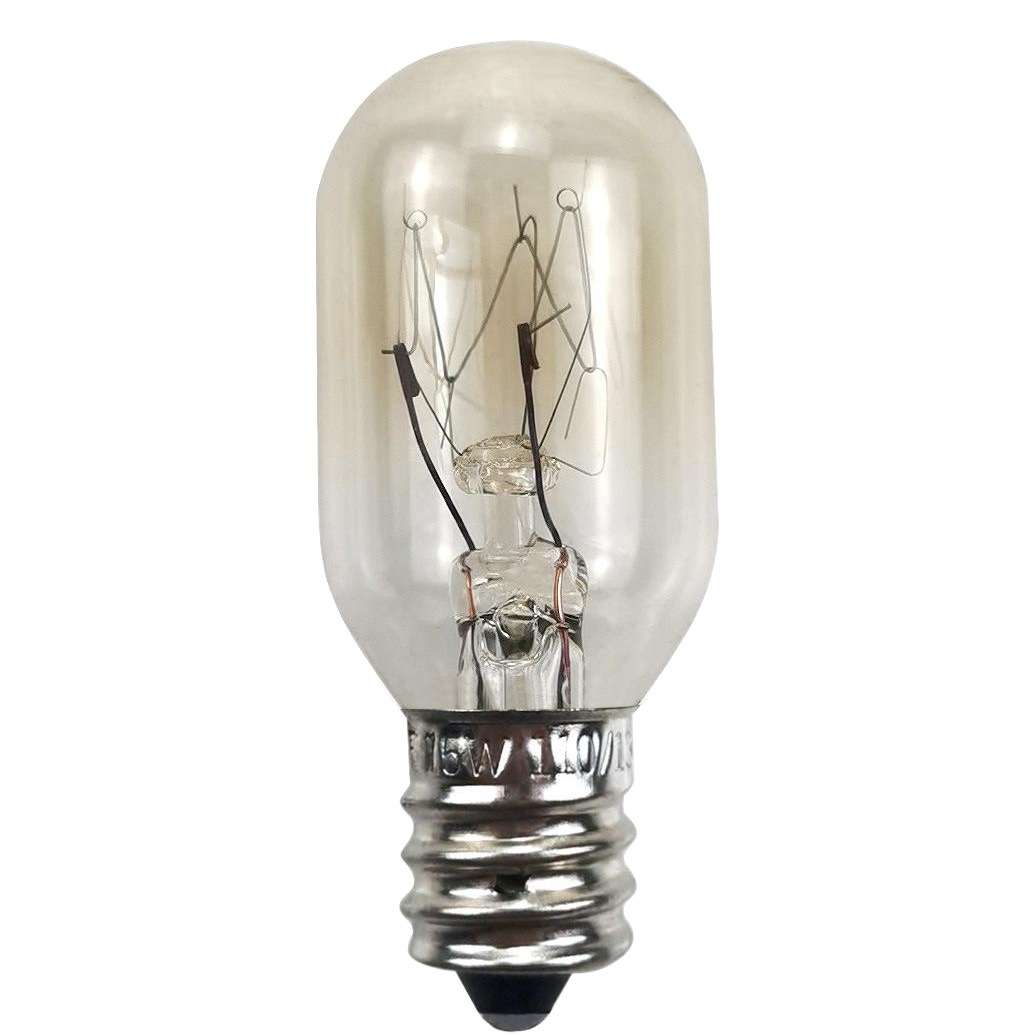 Transfronteriza pequeña bombilla de alta resistencia a la temperatura de 300 grados 120V E12 15W bombilla de horno de microondas lámpara de cristal de sal
