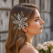 欧美夸张风新娘发夹重工绕线爪钻水钻鸭嘴夹婚礼舞会演出妆造发饰