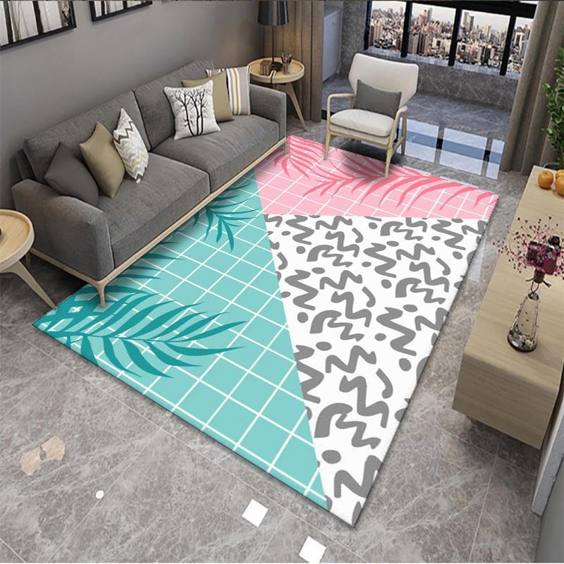 Alfombra nórdica sala de estar sofá mesa de café manta moderna minimalista Luz de lujo Casa dormitorio totalmente cubierto área grande puerta mat image 23