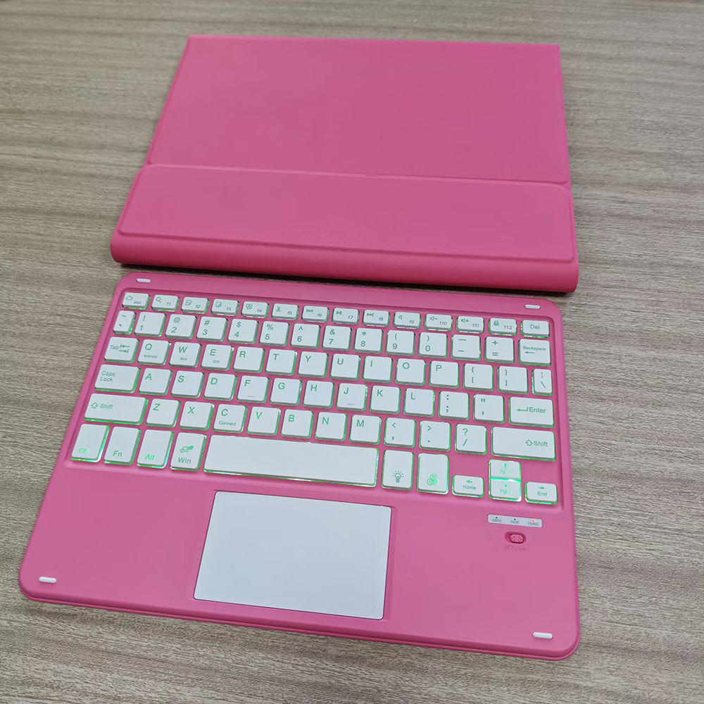适用三星Tab A9 Plus平板保护壳触摸板蓝牙键盘可拆卸7色光可充电