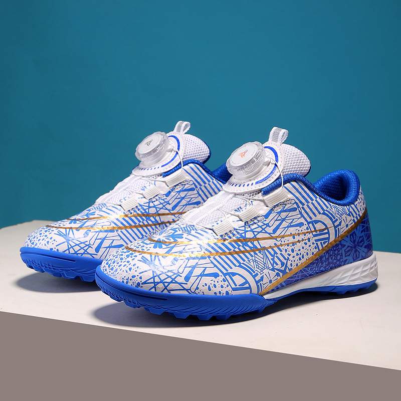 Zapatos de fútbol transfronterizos para niños de escuela primaria y secundaria al aire libre clavos rotos de hombres y mujeres hebilla giratoria zapatillas Deportivas Zapatos de entrenamiento profesional Nuevo