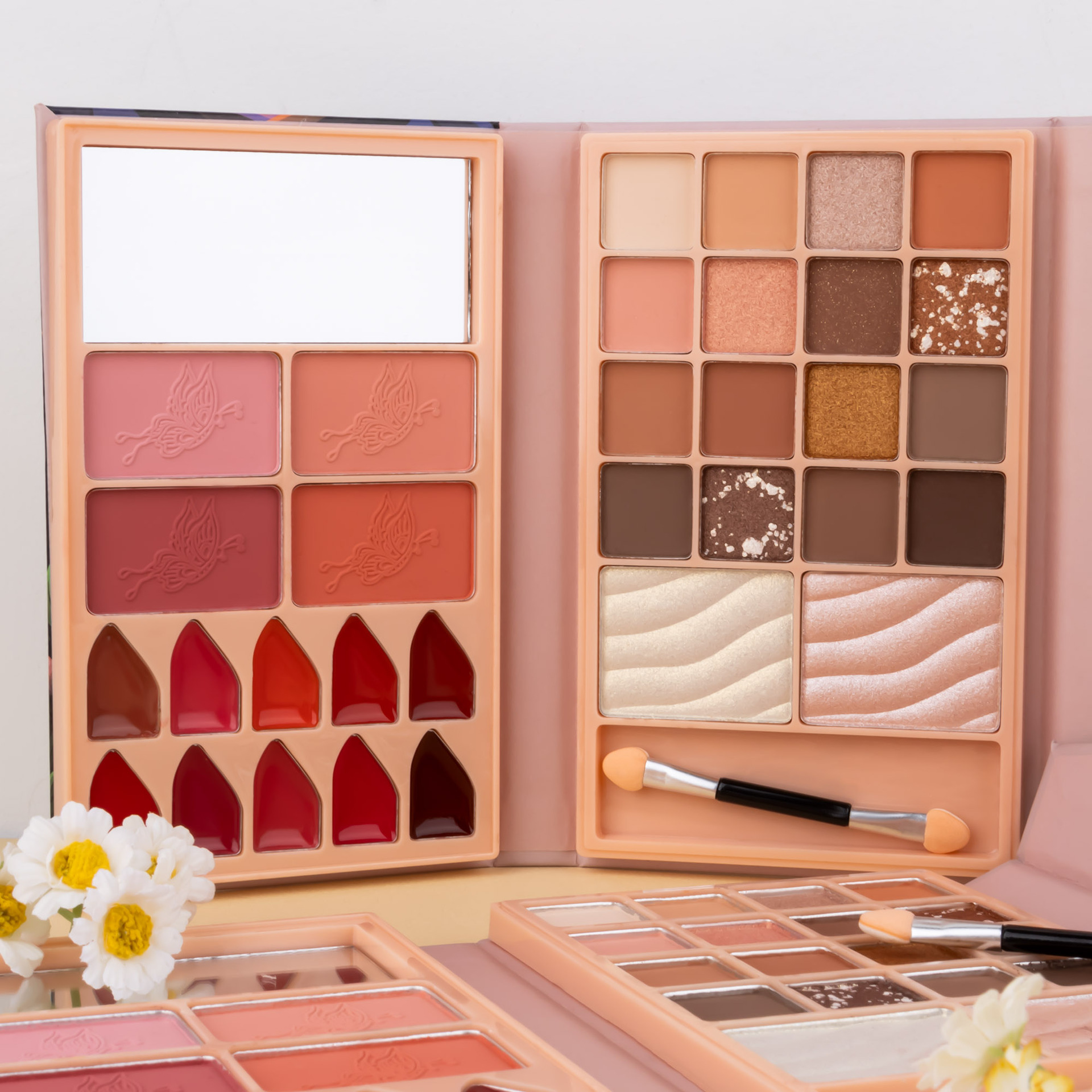 Cross-border bestseller multi-functional all-in-one makeup palette, matte pearlescent eyeshadow, lipstick, blush, contour and highlight all-in-one beauty makeup undefined