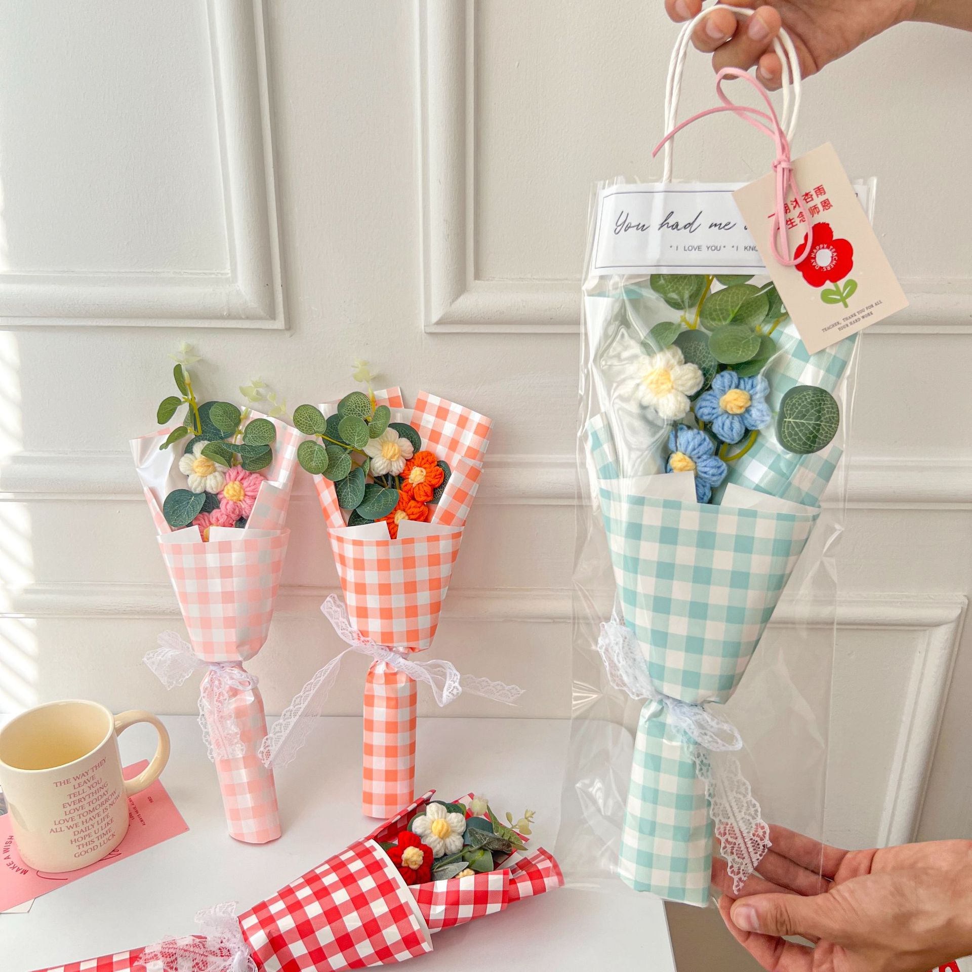 七夕教师节礼物礼物泡芙花束针织小花束伴手礼网红商超活动毕业季详情11