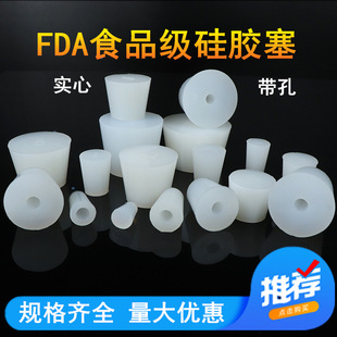 Food Grade Silicone Plug Solid Silicone Plug Transparent Sealed Test Tube Silicone Plug with Holes Silicone Plug