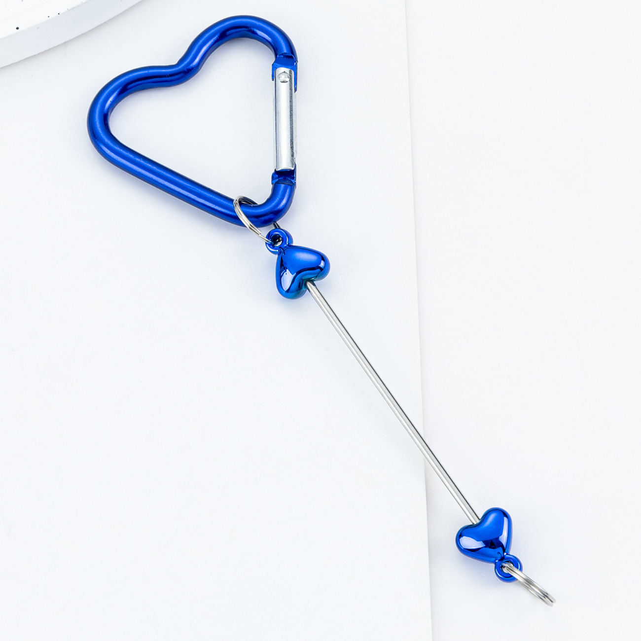 Bricolaje amor mosquetón con cuentas gancho de metal llave hebilla mochila mosquetón multifunción al aire libre