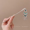 Advanced Chinese hairpin with tassels, hairgrip, Hanfu, hair accessory, Chinese style, high-quality style, bright catchy style