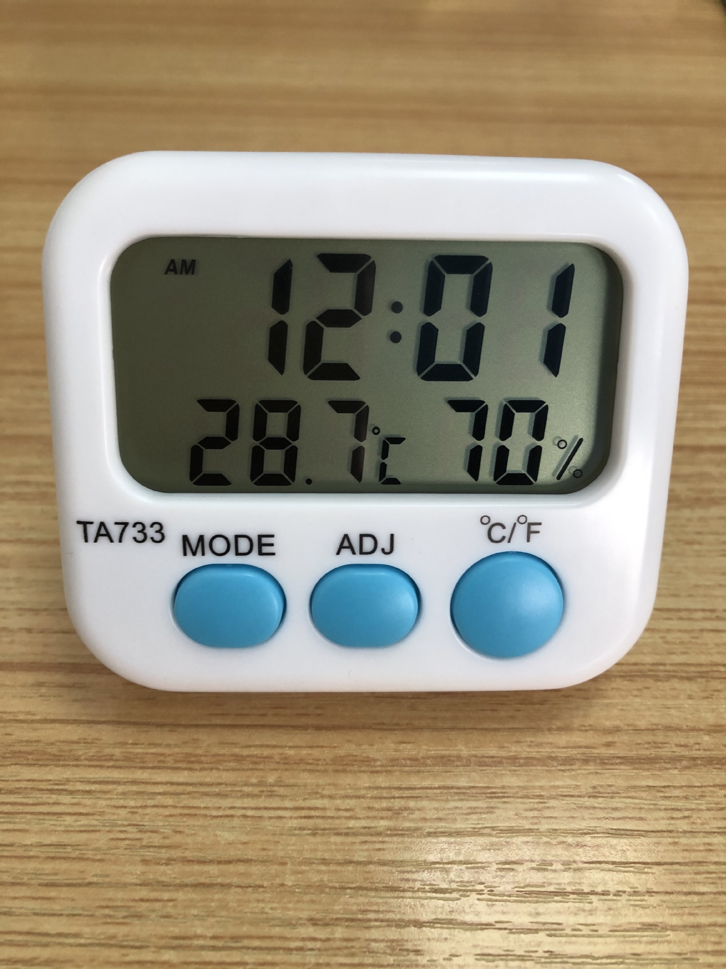 TA733大屏幕温湿度计时钟学生闹钟温度电子创意