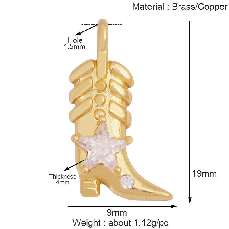 2g Weight Pendant Jewelry Making Type 15 * 20mm Jewelry Making Size DIY Jewelry Accessories Classification 1 Piece Quantity Copper Material Bag, Boots, Shoe Pattern All Seasons Season Polished Finish Plating Design Elegant, Sweet, Classic Style Style 1 Piece 15 * 20mm Copper Bag Boots Shoe Polished Pendant DIY Jewelry Accessories 14