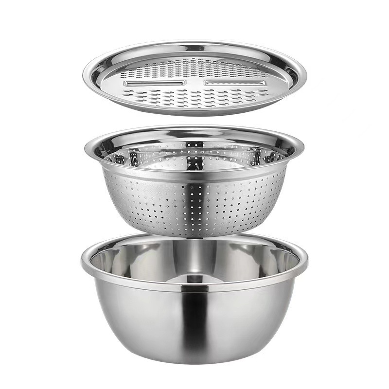 Conjunto de tres piezas de acero inoxidable cuchilla de corte de verduras condimento de arroz de cocina