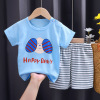 Children's short sleeve T-shirt, summer set for early age, cotton sleeves suitable for men and women, with short sleeve, children's clothing